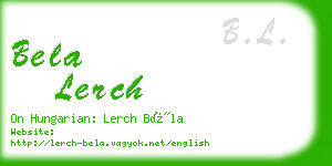 bela lerch business card